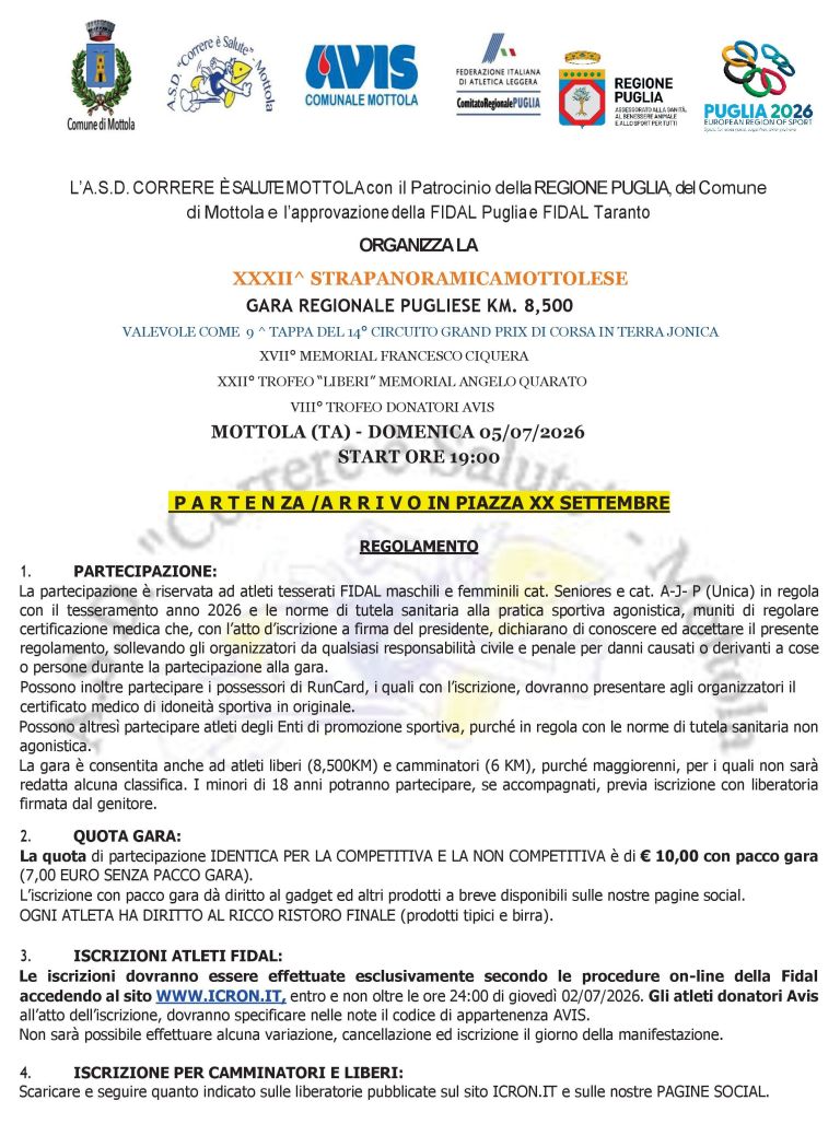 32° Strapanoramica Mottolese